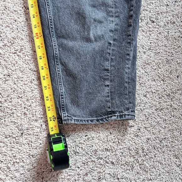 Pre-owned Old Navy Charcoal High Rise  Barrel Leg Jeans women’s size 10 - Picture 8 of 11